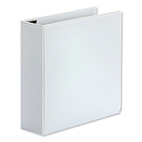 Universal Deluxe Easy-to-Open D-Ring View Binder, 3 Rings, 3" Capacity, 11 x 8.5, White (UNV30752)