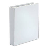 Universal Deluxe Easy-to-Open D-Ring View Binder, 3 Rings, 1.5" Capacity, 11 x 8.5, White (UNV30722)