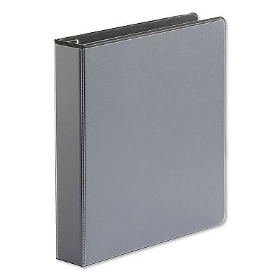 Universal Deluxe Easy-to-Open D-Ring View Binder, 3 Rings, 1.5" Capacity, 11 x 8.5, Black (UNV30721)
