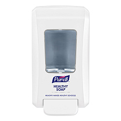 PURELL FMX-20 Soap Push-Style Dispenser, 2,000 mL, 4.68 x 6.5 x 11.66, For K-12 Schools, White, 6/Carton (GOJ524006)