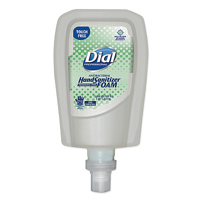 Dial Professional Antibacterial Foaming Hand Sanitizer Refill for FIT Touch Free Dispenser, 1 L Bottle, Fragrance-Free (DIA16694EA)