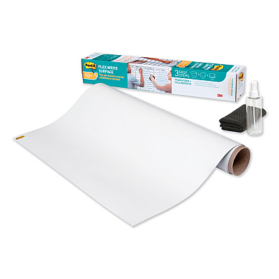 Post-it Flex Write Surface, 50 ft x 48, White Surface (MMMFWS50X4)