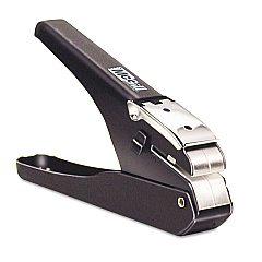 McGill Handheld Badge/Slot Punch, 9/16" x 1/8" Horizontal Slot, Black/Chrome (AVTMCG16500)
