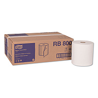 Tork Advanced Hardwound Roll Towel, 1-Ply, 7.88" x 800 ft, White, 6 Rolls/Carton (TRKRB800)