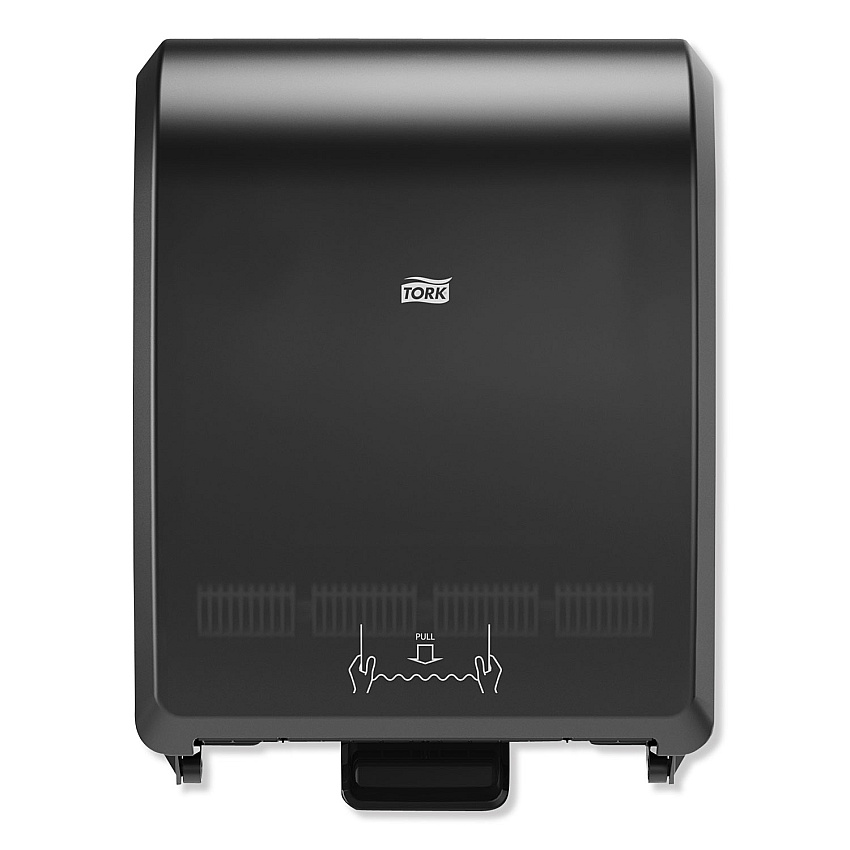 Tork Mechanical Hand Towel Roll Dispenser, H80 System, 12.32 x 9.32 x 15.95, Black (TRK772828)