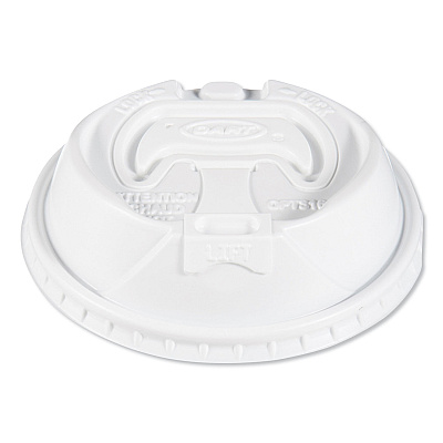 Dart Optima Reclosable Lids for Hot Paper Cups, Fits 10 oz to 24 oz Cups, White, 1,000/Carton (SCCOPT316)