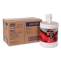 Tork Advanced ShopMax Wiper 450, 9.9 x 13.1, White, 200/Roll, 2 Rolls/Carton (TRK450138)