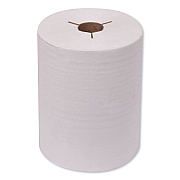 Tork Universal Hand Towel Roll, Notched, 1-Ply, 8" x 425 ft, Natural White, 12 Rolls/Carton (TRK8621400)