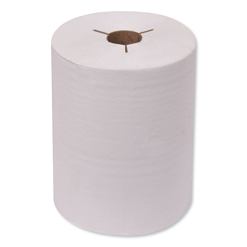 Tork Universal Hand Towel Roll, Notched, 1-Ply, 8" x 425 ft, Natural White, 12 Rolls/Carton (TRK8621400)