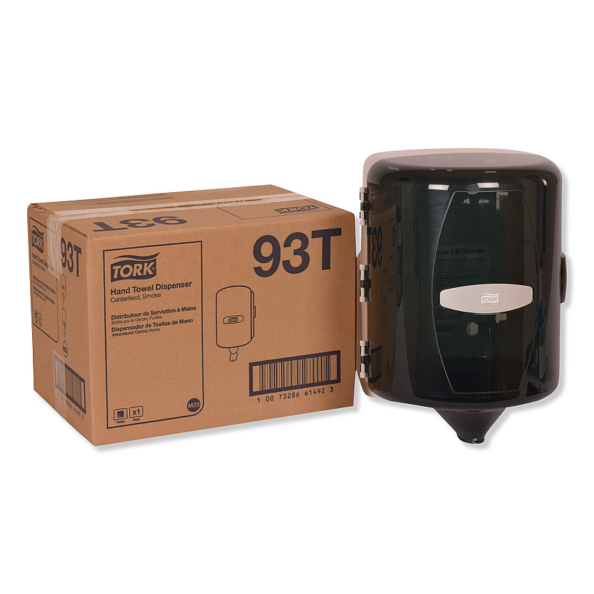 Tork Centerfeed Hand Towel Dispenser, 10.13 x 10 x 12.75, Smoke (TRK93T)