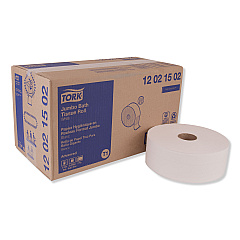Tork Advanced Jumbo Bath Tissue, Septic Safe, 2-Ply, White, 3.48" x 1,600 ft, 6 Rolls/Carton (TRK12021502)