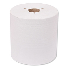 Tork Universal Hand Towel Roll, Notched, 1-Ply, 8" x 800 ft, White, 6 Rolls/Carton (TRK8031900)
