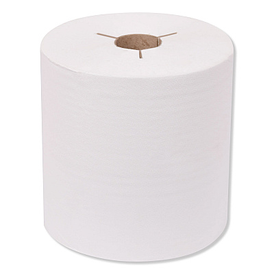 Tork Universal Hand Towel Roll, Notched, 1-Ply, 8" x 800 ft, White, 6 Rolls/Carton (TRK8031900)