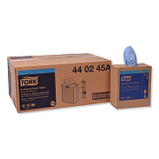 Tork Industrial Paper Wiper, 4-Ply, 8.54 x 16.5, Unscented, Blue, 90 Towels/Box, 10 Boxes/Carton (TRK440245A)