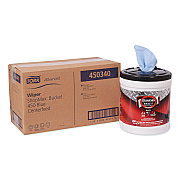 Tork Advanced ShopMax Wiper 450, 8.5 x 10, Blue, 200/Bucket, 2 Buckets/Carton (TRK450340)