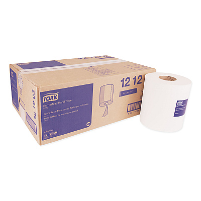 Tork Advanced Centerfeed Hand Towel, 2-Ply, 8.25 x 11.8, White, 610/Roll, 6/Carton (TRK121202)