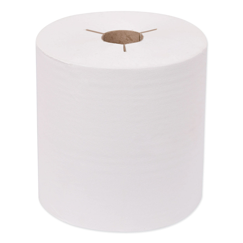 Tork Universal Hand Towel Roll, Notched, 1-Ply, 7.5" x 630 ft, White, 6 Rolls/Carton (TRK8031600)