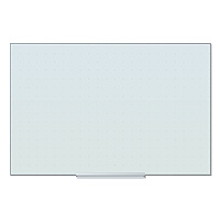 U Brands Floating Glass Ghost Grid Dry Erase Board, 35 x 23, White (UBR2798U0001)