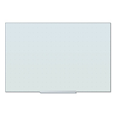 U Brands Floating Glass Ghost Grid Dry Erase Board, 35 x 23, White (UBR2798U0001)