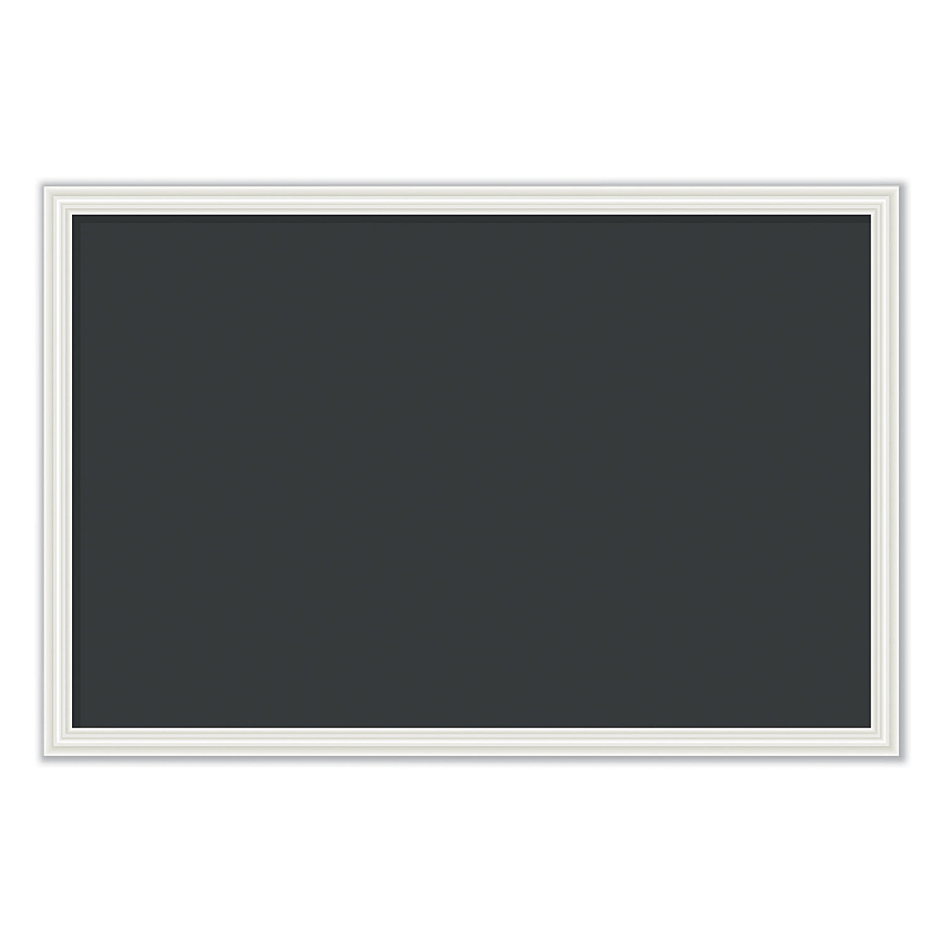 U Brands Magnetic Chalkboard with Decor Frame, 30 x 20, Black Surface, White Wood Frame (UBR2073U0001)