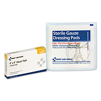 First Aid Only Gauze Pads, Sterile, 4 x 4, 2/Box (FAO3014)