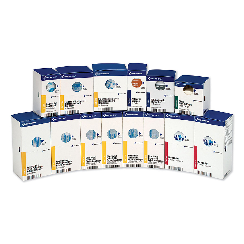 First Aid Only SmartCompliance Restaurant First Aid Cabinet Refill, 214 Pieces (FAOFAE8010)