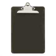 Universal Plastic Clipboard with High Capacity Clip, 1.25" Clip Capacity, Holds 8.5 x 11 Sheets, Translucent Black (40306)