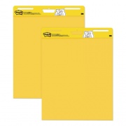 Post-it Easel Pads Super Sticky Vertical-Orientation Self-Stick Easel Pads, Unruled, 25 x 30, Yellow, 30 Sheets, 2/Pack (559YW2PK)