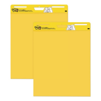 Post-it Vertical-Orientation Self-Stick Easel Pads, Unruled, 25 x 30, Yellow, 30 Sheets, 2/Pack (559YW2PK)