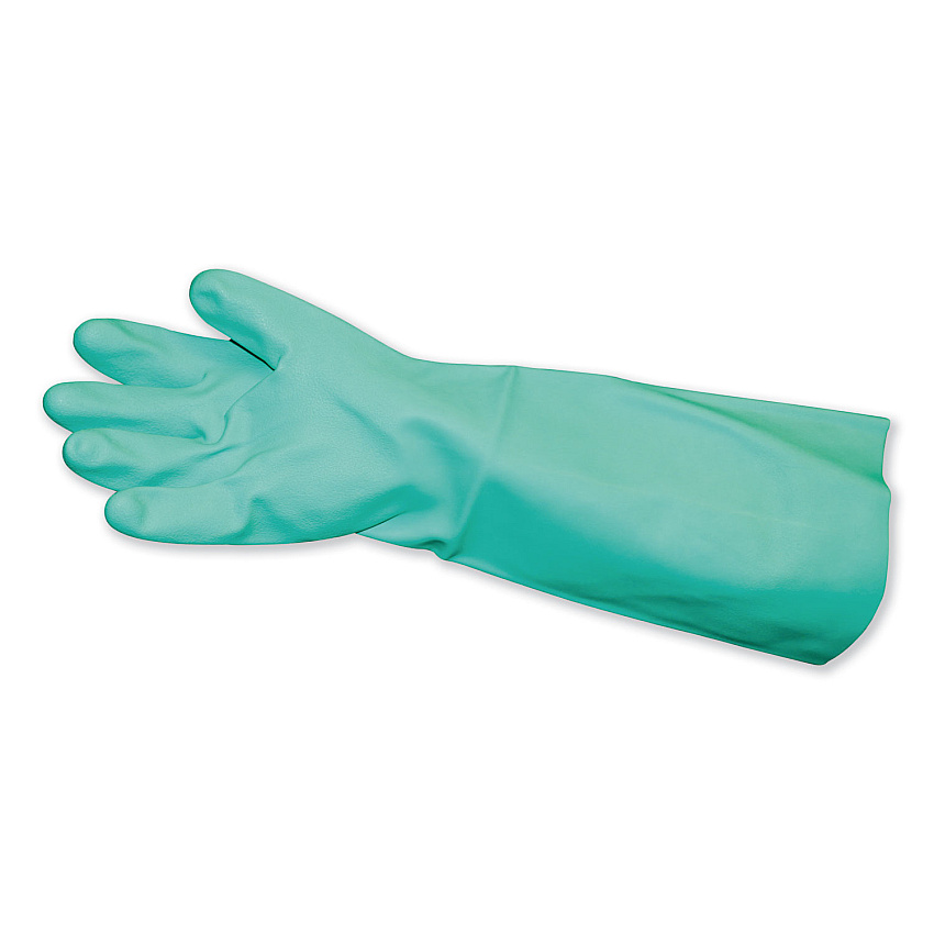 Impact Long-Sleeve Unlined Nitrile Gloves, Powder-Free, Green, Medium, 12 Pair/Carton (IMP8225M)