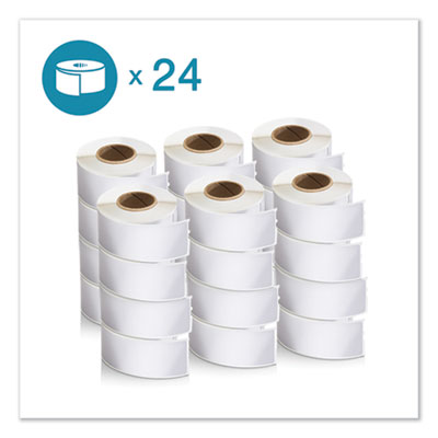 DYMO LW Address Labels, 1.13" x 3.5", White, 350 Labels/Roll, 24 Rolls/Box (2050813)