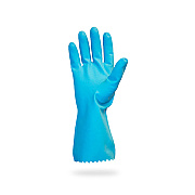 Proworks Flock Lined Latex 18 Mil Gloves, Blue Lrg - Bag Of 12 Pairs, Pack Of 12 (GRFL-LG-1S)