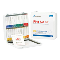 First Aid Only Unitized ANSI Class A Weatherproof First Aid Kit for 50 People, 24 Pieces, Metal Case (90600)