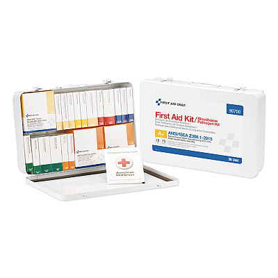 First Aid Only Unitized ANSI Class A Weatherproof First Aid Kit for 75 People, 36 Pieces, Metal Case (FAO90700)