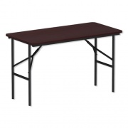 Alera Wood Folding Table, Rectangular, 48w x 23.88d x 29h, Mahogany (FT724824MY)