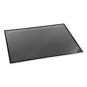 Artistic Desk Pad with Transparent Lift-Top Overlay and Antimicrobial Protection, 24" x 19", Black Pad, Transparent Frost Overlay (AOP41100S)