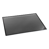 Artistic Desk Pad with Transparent Lift-Top Overlay and Antimicrobial Protection, 24" x 19", Black Pad, Transparent Frost Overlay (AOP41100S)