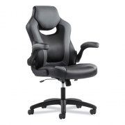 Sadie 9-One-One High-Back Racing Style Chair with Flip-Up Arms, Supports Up to 225 lb, Black Seat, Gray Back, Black Base (VST911)
