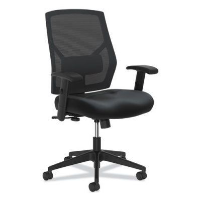 HON Crio High-Back Task Chair, Supports Up to 250 lb, 18" to 22" Seat Height, Black (VL581SB11T)