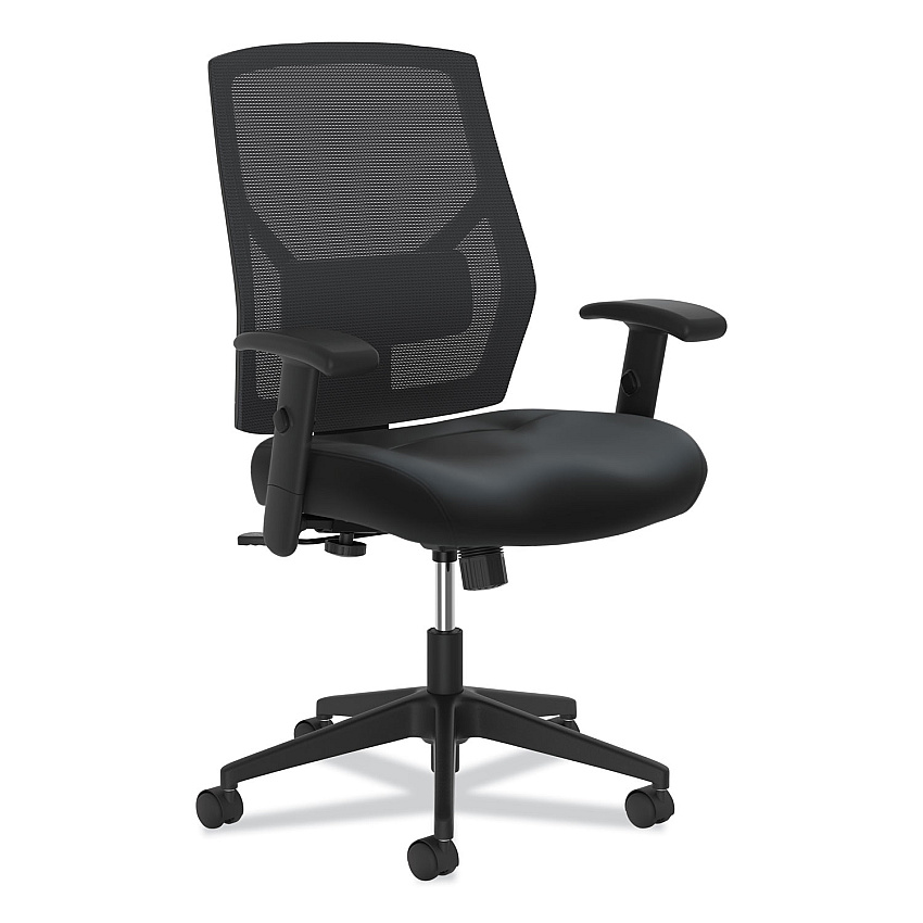 HON Crio High-Back Task Chair, Supports Up to 250 lb, 18" to 22" Seat Height, Black (BSXVL581SB11T)