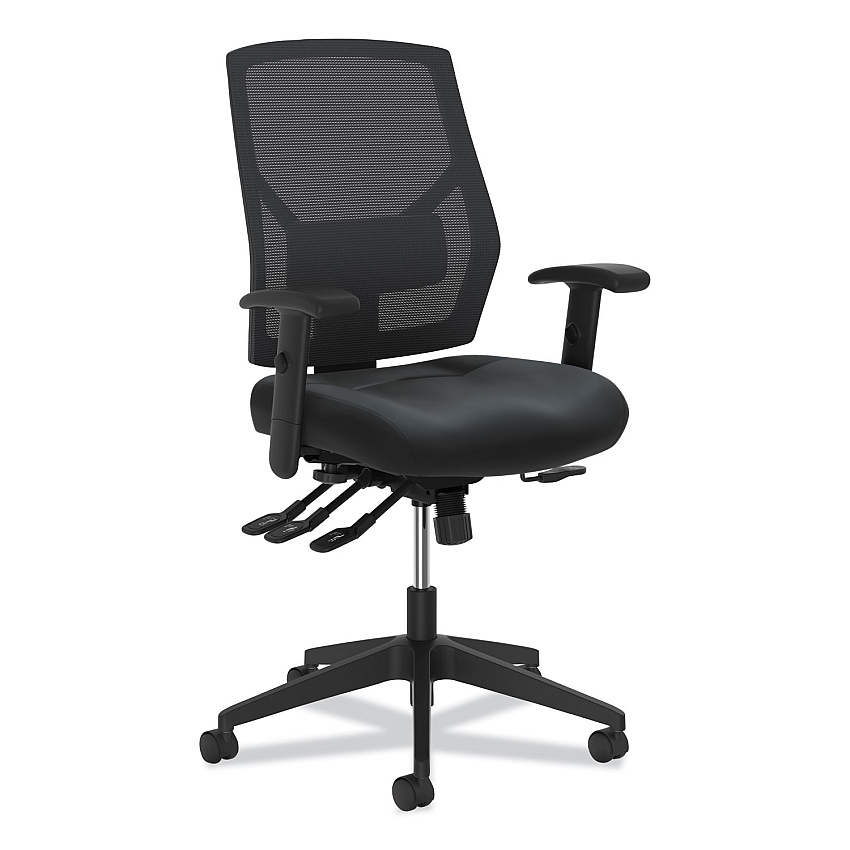 HON Crio High-Back Task Chair with Asynchronous Control, Supports Up to 250 lb, 18" to 22" Seat Height, Black (BSXVL582SB11T)