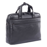 Swiss Mobility Valais Executive Briefcase, Fits Devices Up to 15.6", Leather, 4.75 x 4.75 x 11.5, Black (EXB532SMBK)
