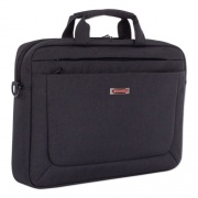 Swiss Mobility Cadence Slim Briefcase, Fits Devices Up to 15.6", Polyester, 3.5 x 3.5 x 16, Charcoal (EXB1010SMCH)