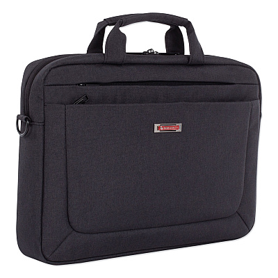 Swiss Mobility Cadence Slim Briefcase, Fits Devices Up to 15.6", Polyester, 3.5 x 3.5 x 16, Charcoal (SWZEXB1010SMCH)