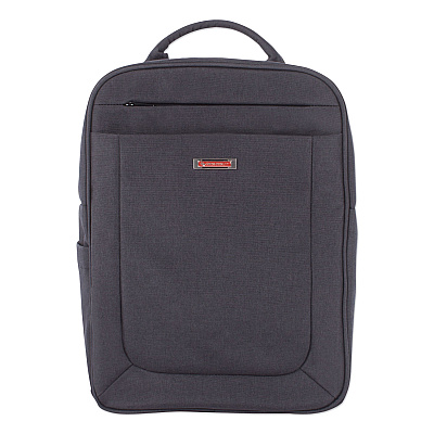 Swiss Mobility Cadence 2 Section Business Backpack, Fits Devices Up to 15.6", Polyester, 6 x 6 x 17, Charcoal (SWZBKP1012SMCH)