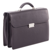 Swiss Mobility Milestone Briefcase, Fits Devices Up to 15.6", Leather, 5 x 5 x 12, Brown (49545802SM)