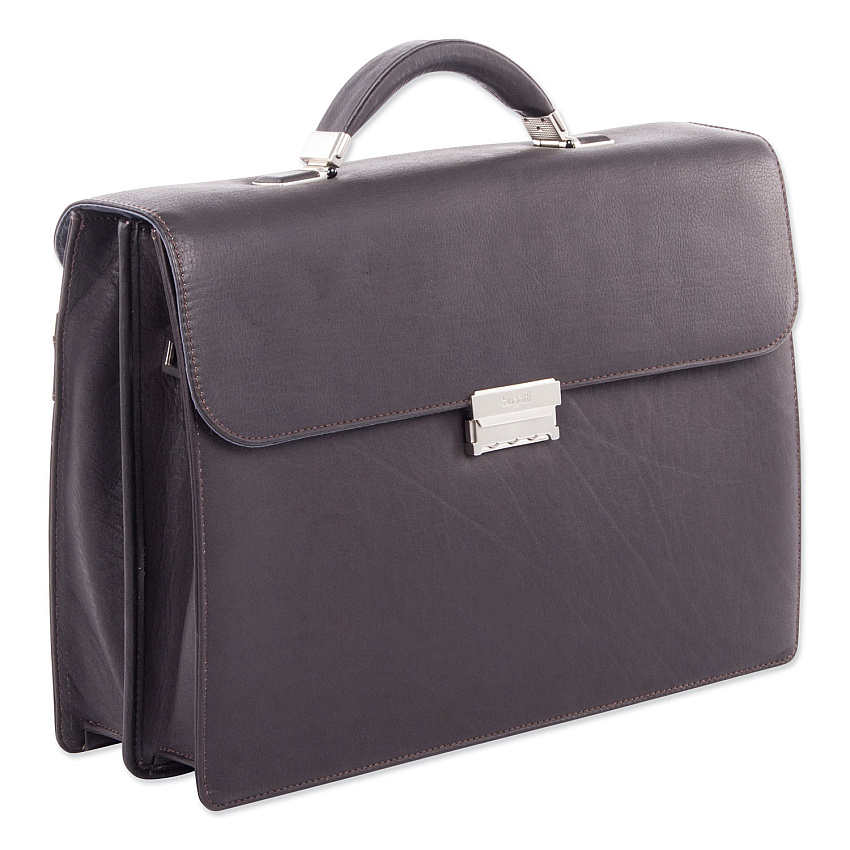 Swiss Mobility Milestone Briefcase, Fits Devices Up to 15.6", Leather, 5 x 5 x 12, Brown (SWZ49545802SM)