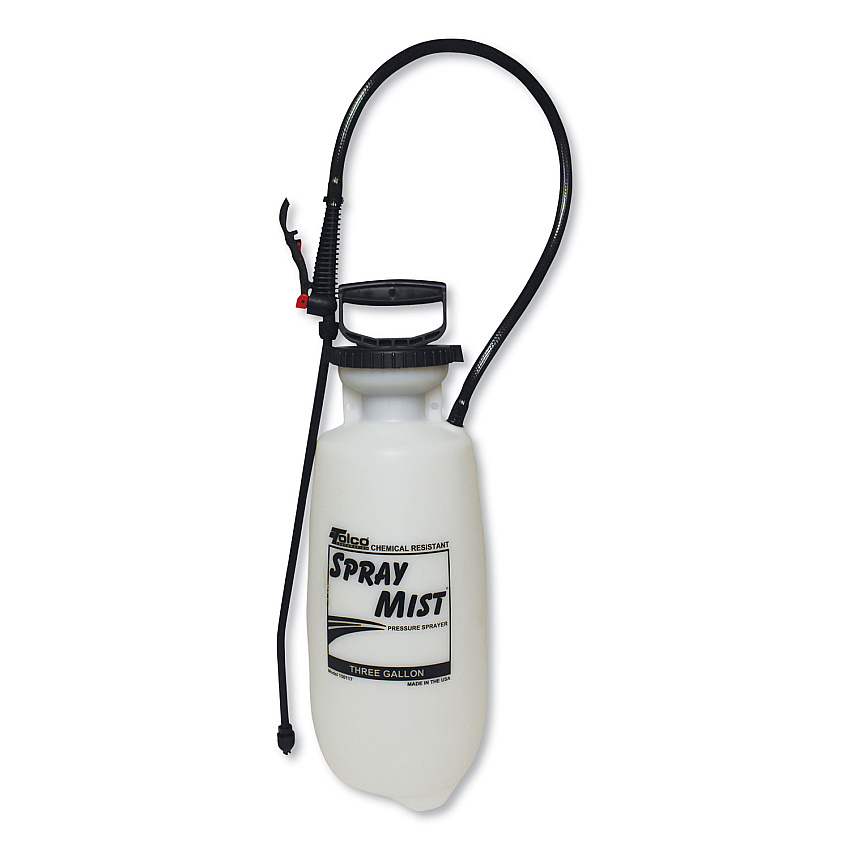 TOLCO Chemical Resistant Tank Sprayer, 3 gal, 0.63" x 30" Hose, White (TOC150013)