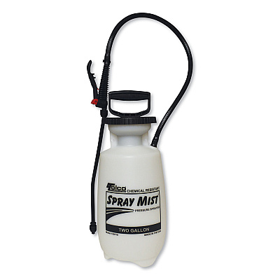 TOLCO Chemical Resistant Tank Sprayer, 2 gal, 0.63" x 28" Hose, White (TOC150012)