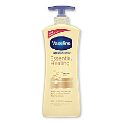 Vaseline Intensive Care Essential Healing Body Lotion, 20.3 oz, Pump Bottle, 4/Carton (UNI07900)